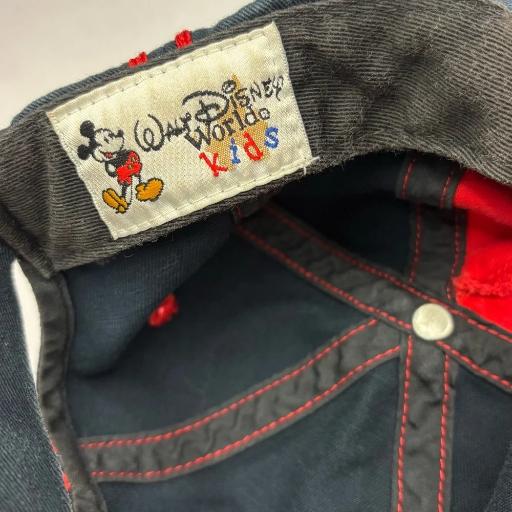 Vintage y2k Mickey kids hat with flames, Super Star embroidery